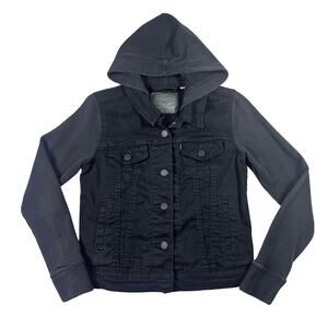Levi's Hybrid Original Trucker Jacket Hoodie Black Women's XS Gorpcore Twilight